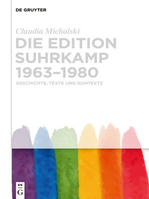 cover image of Die edition suhrkamp 1963–1980